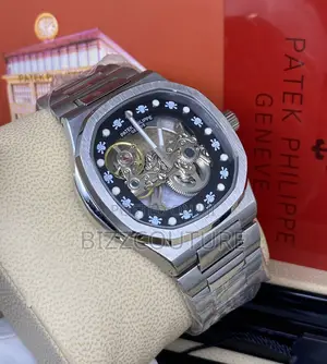 Original PATEK PHILIPPE Geneve Mechanical Silver Chain Watch