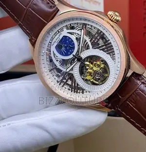 Original PATEK Phillpe Geneve Mechanical Brown Leather Watch