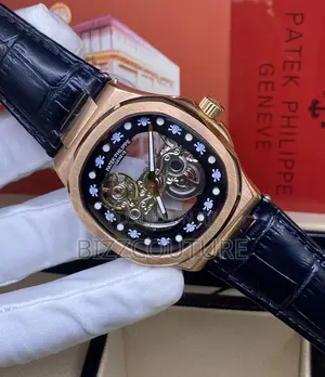 Original PATEK PHILIPPE Mechanical Black Rubber Strap Watch