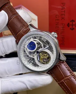 Original PATEK PHILIPPE Mechanical Brown Leather Strap Watch