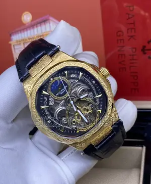 Original PATEK PHILIPPE Geneve Mechanical Blue Strap Watch