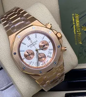 Original AUDEMARS Piquet Chronograph Rose Gold Chain Watch
