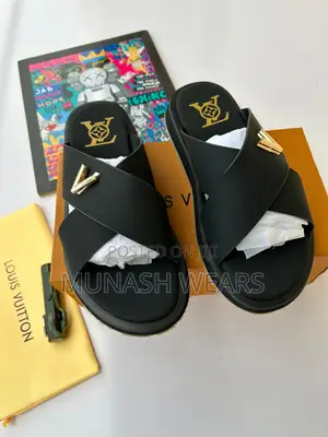 Louis Vuitton Leather Slipers