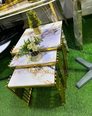 3 in 1 Marble Top Side Tables