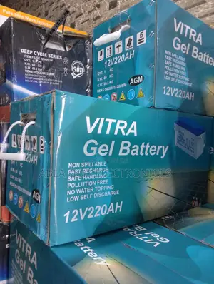 VITRA Gel Tubular Battery 12v 220AH Fast Charging Safe.