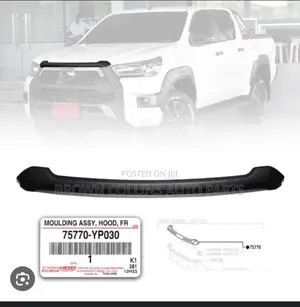 Bonnet Chrome Black Toyota Hilux 2020-2024