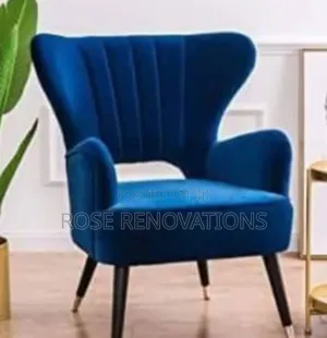 Blue Color Single Seater Sofa Royal Chair
