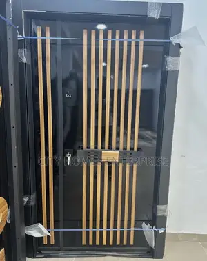 Quality 4ft Turkish Security Door Black and Brown Stripes