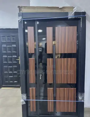 Quality Modern 4ft Turkey Security Door. Black and Brown