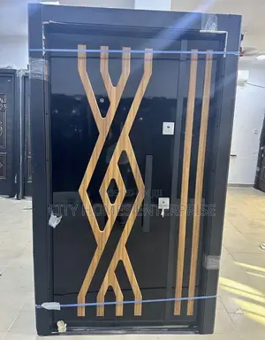 Modern Black Black Brown 4ft Turkey Security Luxury Doors