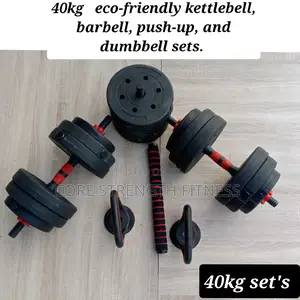 40kg Eco-Friendly Convertible Barbell Dumbbell Weights Set
