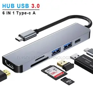 Airsky 6-in-1 Type-C Hub to HDMI Adapter TF SD Reader Slot