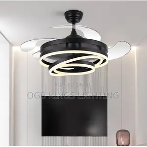 Ceiling Fan With LED Light and Remote Control