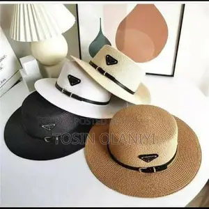 Quality Prada Boater Straw Hat