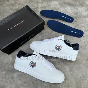 Original Tommy Hilfiger White Leather Sneakers