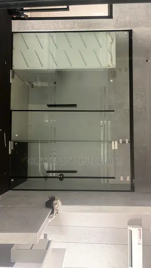 Office Partition With a Black Profile