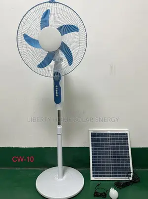 Cw Solar Rechargeable Fan With Panel