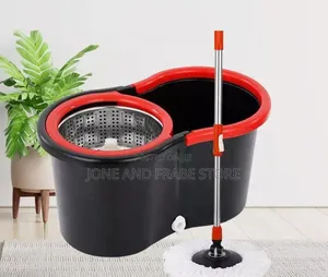 Rotating Mop Bucket Set With 2 Mop Head