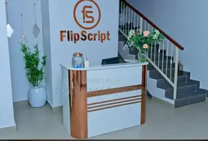 High Quality Receptionist Desk Designed With Gold