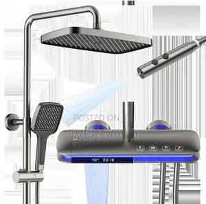 Thermostat Standing Shower Mixer With LED Light Available