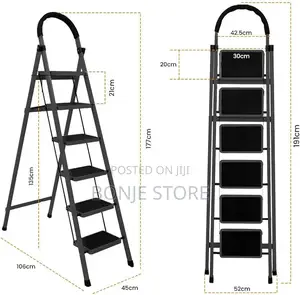 6 Step Foldable Ladder With Anti Slip Wide Sturdy Handgrip