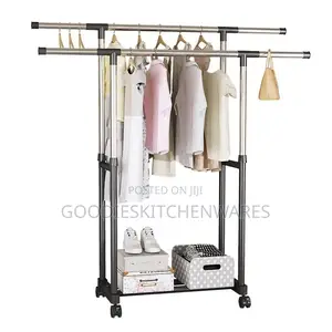 Double Pole Cloth Hanger With Longer Hand