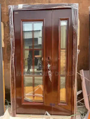 4ft Reddish-Brown Glass Door