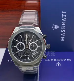 Original Maserati 100M 330ft Chronograph Silver Chain Watch