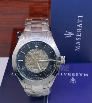Original Maserati Automatic Mechanical Silver Chain Watch