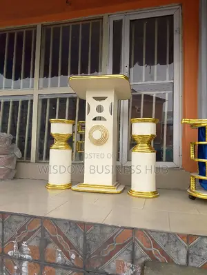 Church Pulpit and Flower Vases
