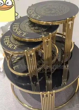 Quality Versace Marble Top With Side Stool