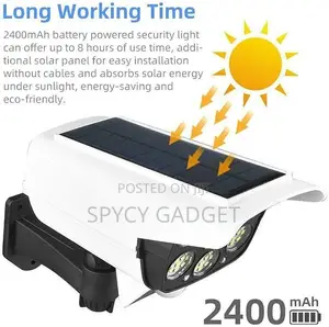 Solar Sensor Flashlight With Remote Control