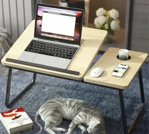 Folding Laptop Desk Adjustable Table With Cup Holder