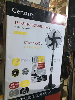 Century 16inches Rechargeable Standing Fan