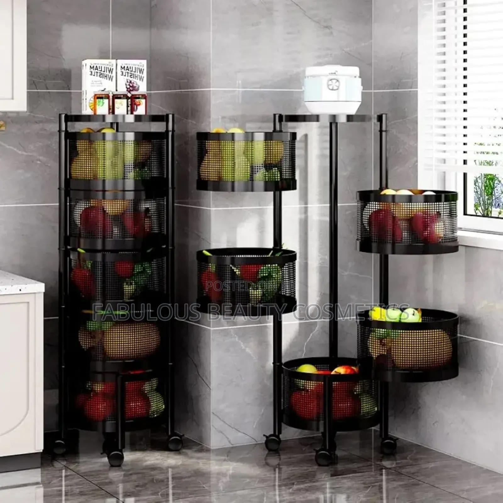 4 Step •Rotating Kitchen Baskets •Fruit and Vegetable Storage.