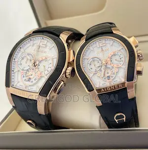Aigner Chronograph Male Nd Female Leather Strap Wristwatches