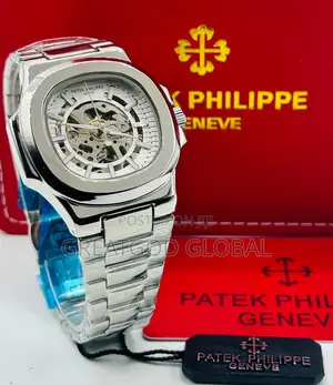 Automatic PATEK Philip Wristwatch Silver With Brand Box
