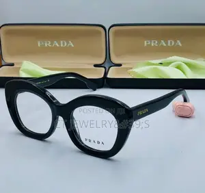 Prada Bold Thick Frame Transparent Lens Statement Style for Women