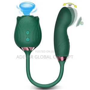 2in1 Rose Sucking Mimic Finger Wiggling Vibrator Sex Toy