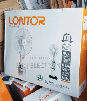 16" Lontor Rechargeable Water/Mist Fan With Warranty