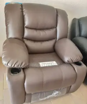 Executive Pure Leather Single Sofa Chair With Foot Rest