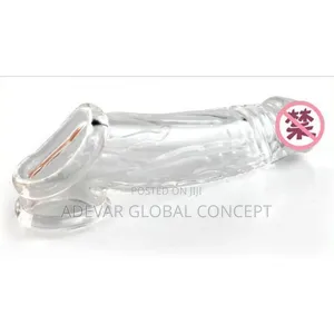 Soft Delay Penis Sleeve Reusable Extender Condom 4cm - Clear