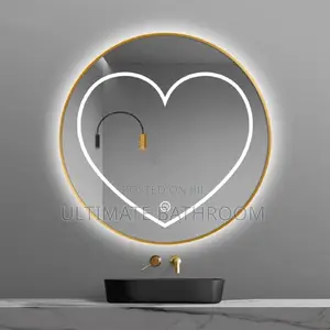 80x80cm Gold Frame Bluetooth Mirror