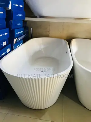 Line Acrylic White Bathtub