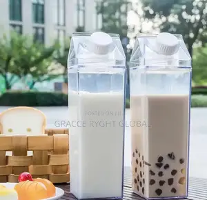 Milk Shake Transparent Water Bottle