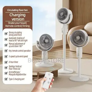 F1 Rechargeable Desktop/Standing/Floor Fan, Remote Control