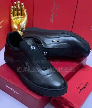 Original Salvatore Ferragamo Men Leather Sneaker Collections