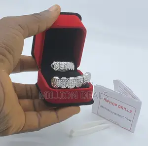 Pattern Stylish Silver Unique Teeth Grillz