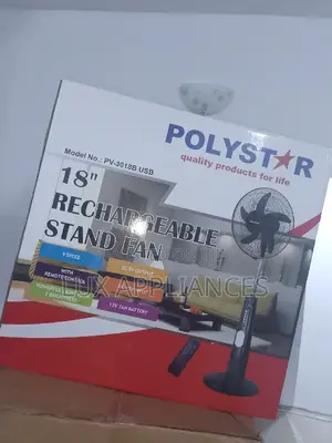 Polystar 18 Inch Rechargeable Fan PV-3018B USB
