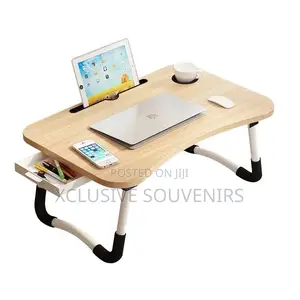 Foldable Laptop Table With Drawer and Accessories for Bed